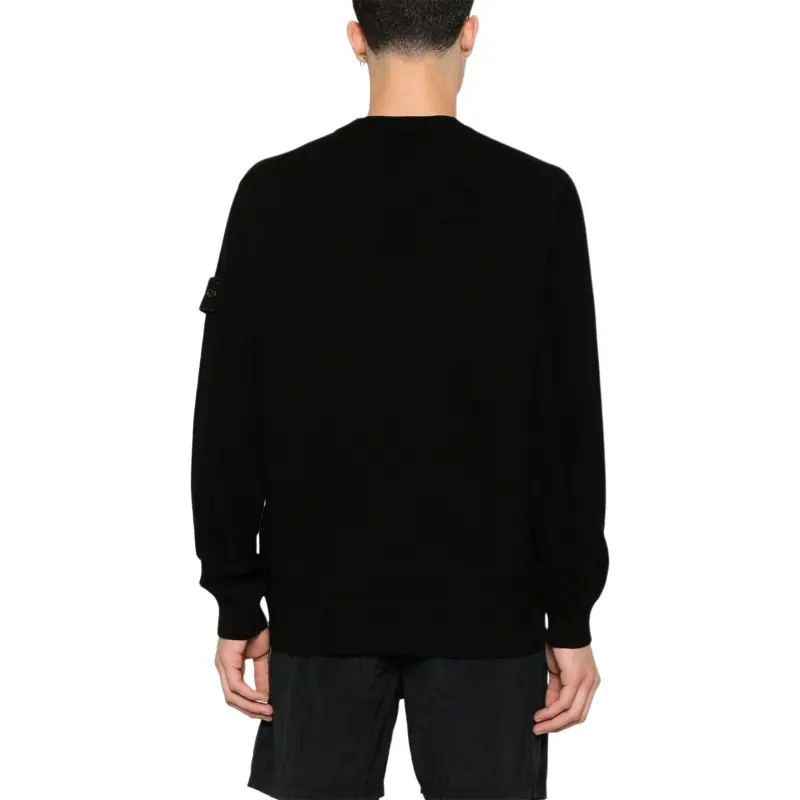 STONE ISLAND Logo Crewneck Black-2