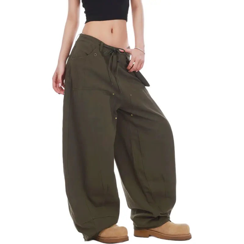 VINMUK Cargo Pants Unisex Army Green-5