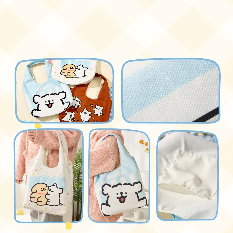YANCANG x Line Puppies Large Capacity Shoulder Bag Portable Commute Relaxing Creative Accessory-3