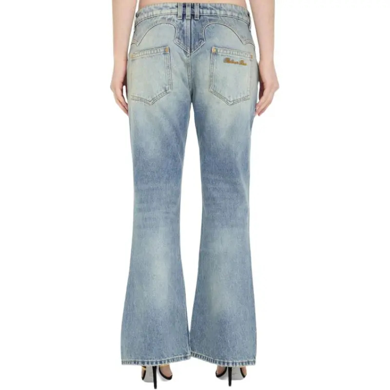 BALMAIN SS24 Jeans Women's Light Blue-4