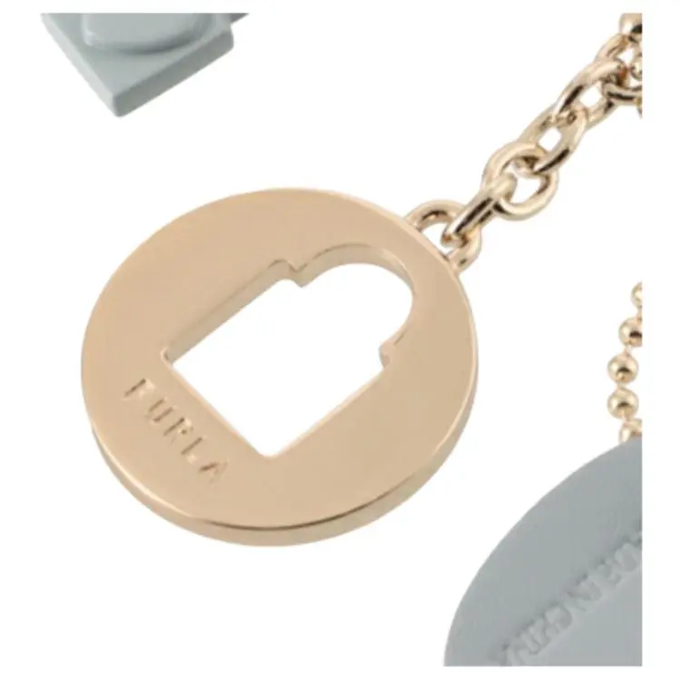 Furla Leather Keychain Bag Accessory Unisex Gold-3