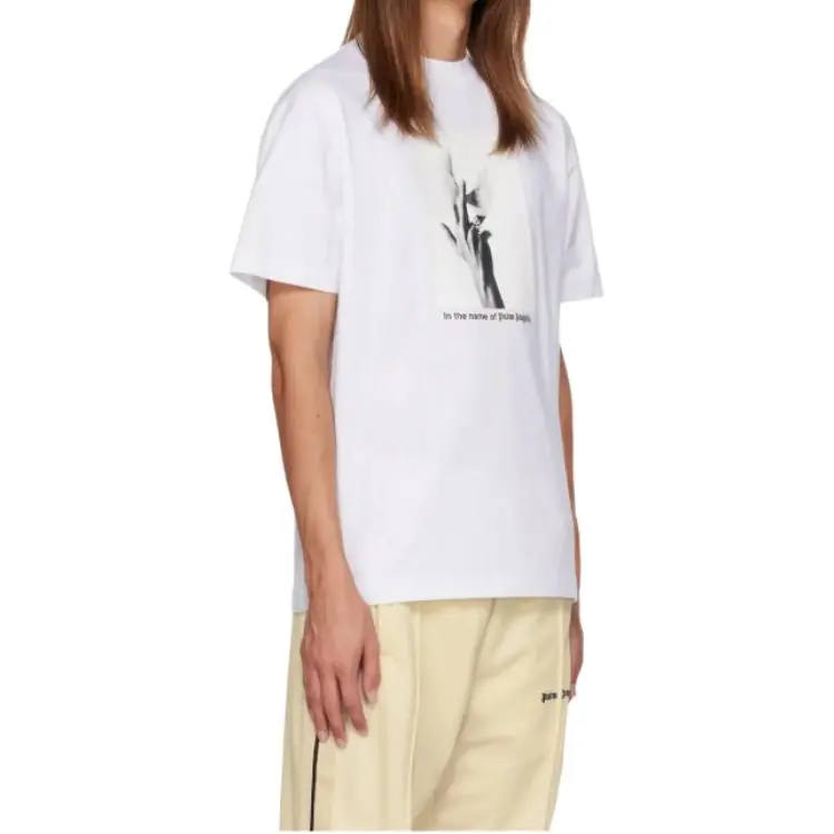 PALM ANGELS Wings Logo Printed Crewneck T Shirt-3