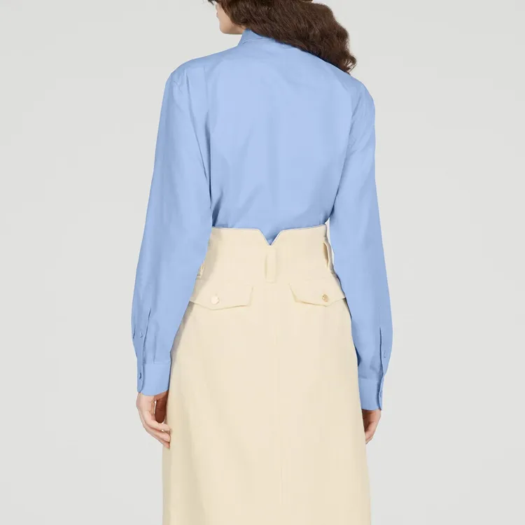 GUCCI Detachable scarf Cotton Shirt-2