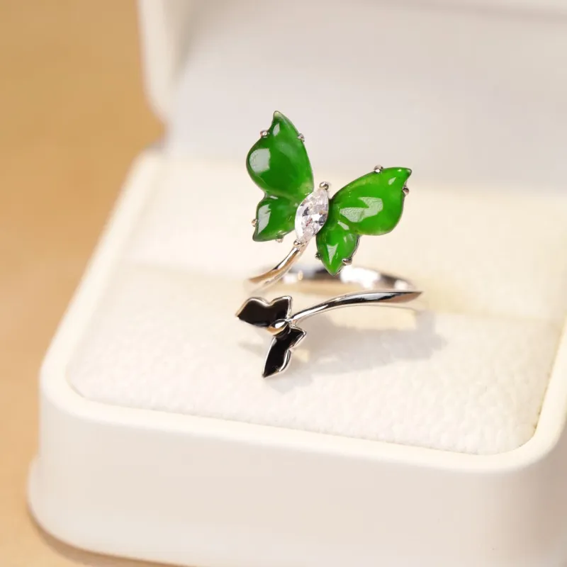 KALAIYIN Ice Glutinous Jadeite Rings Women's-1