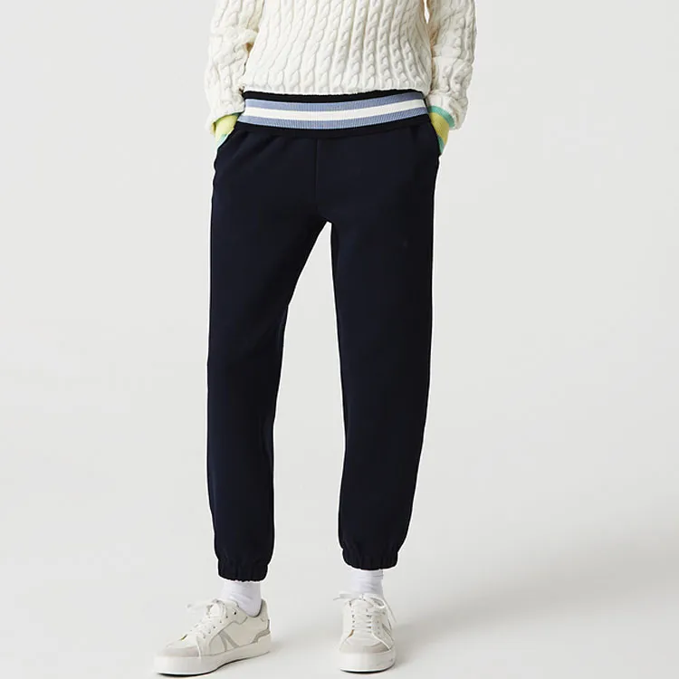 LACOSTE Knitted Sweatpants Women's Navy Blue-1