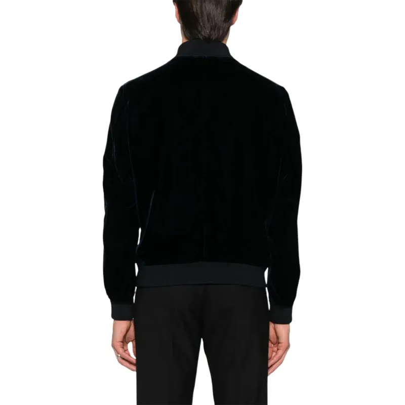 TOM FORD Velvet Long Sleeved Bomber Jacket-2