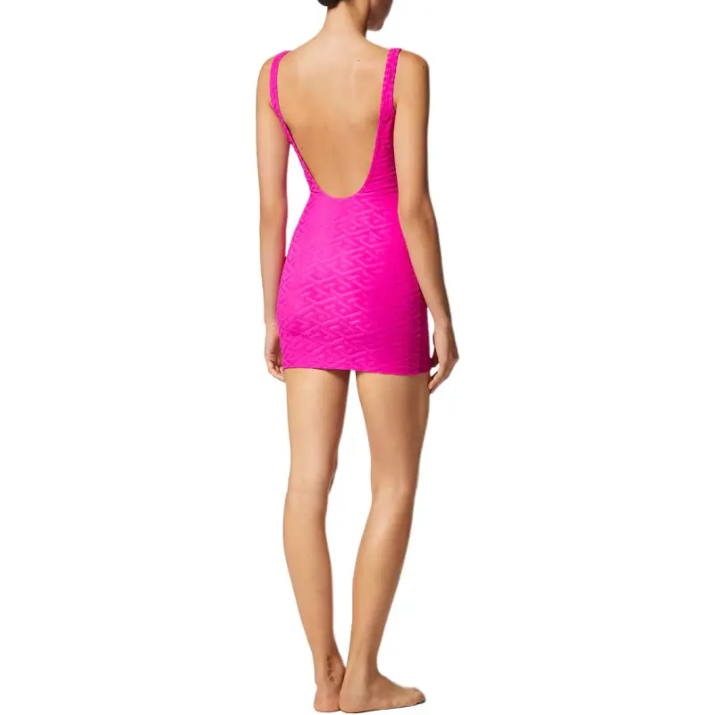 VERSACE La Greca Towel Mini Dress 'Pink'-3