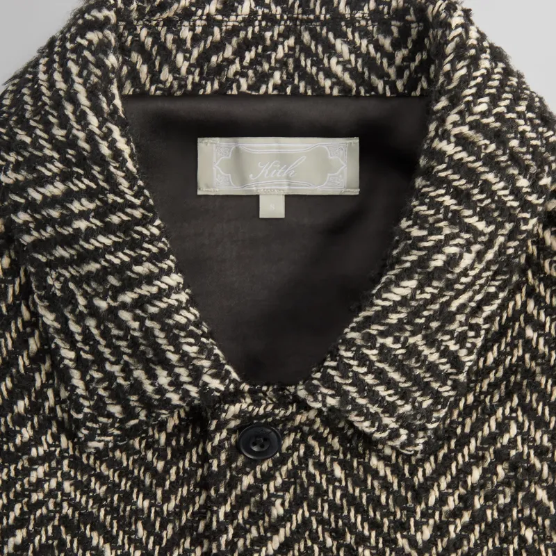 KITH Oversized Herringbone Boxy Collared Overshirt-3