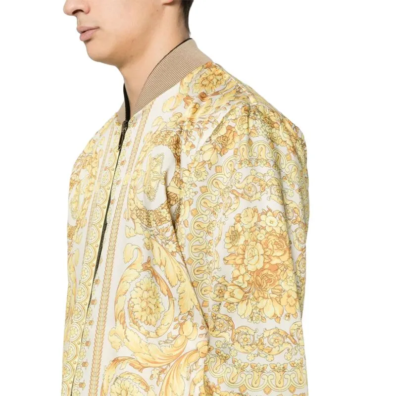 VERSACE Baroque pattern Reversible Bomber Jacket-2
