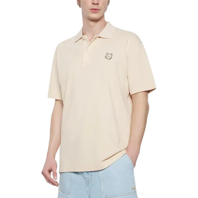 Maison Kitsune Bold Fox Head patch Polo Shirt-3