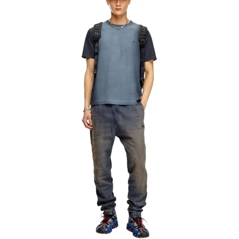 DIESEL T-Adjust-Q2 Sprayed Jersey T-Shirt-3