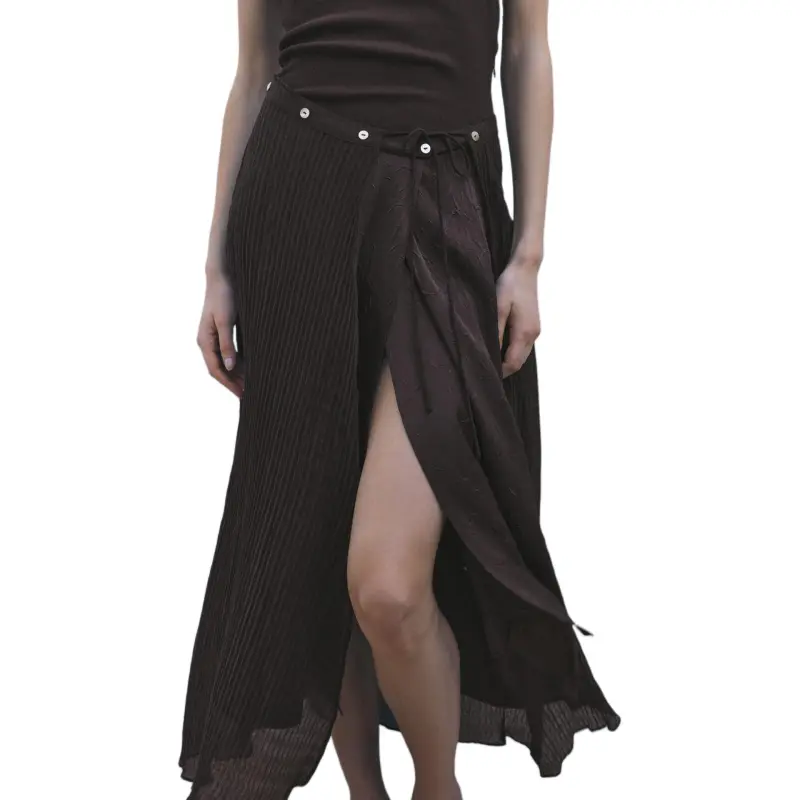 ZARA Sleeveless Dress Women's Brown-2