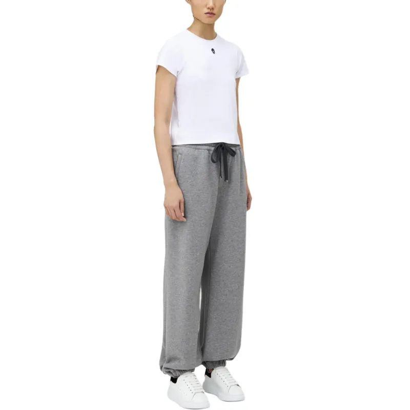 Alexander McQueen Skull Embroidered Tapered Sweatpants-3