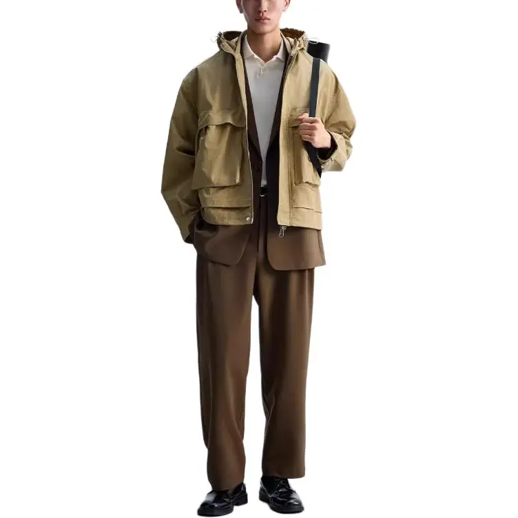 ZARA Jackets Coats Men's Olive Green-5
