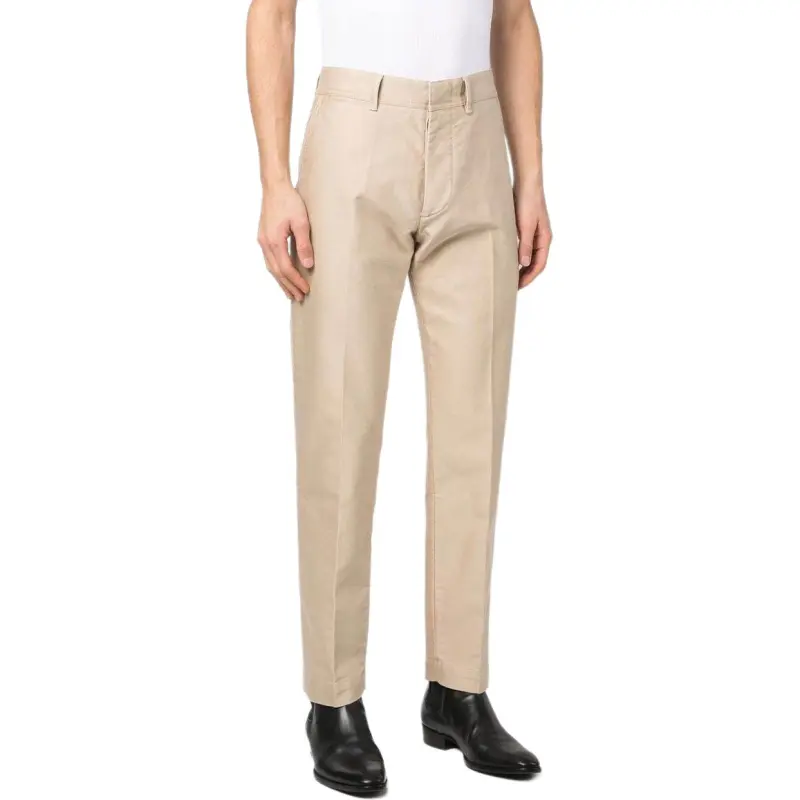 TOM FORD Logo Patch Straight Leg Tailored Trousers-4