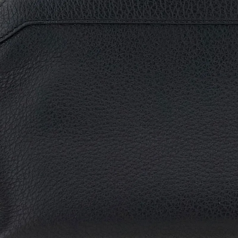 THE ROW Coarse Grain Leather Wallet Women's Black-4