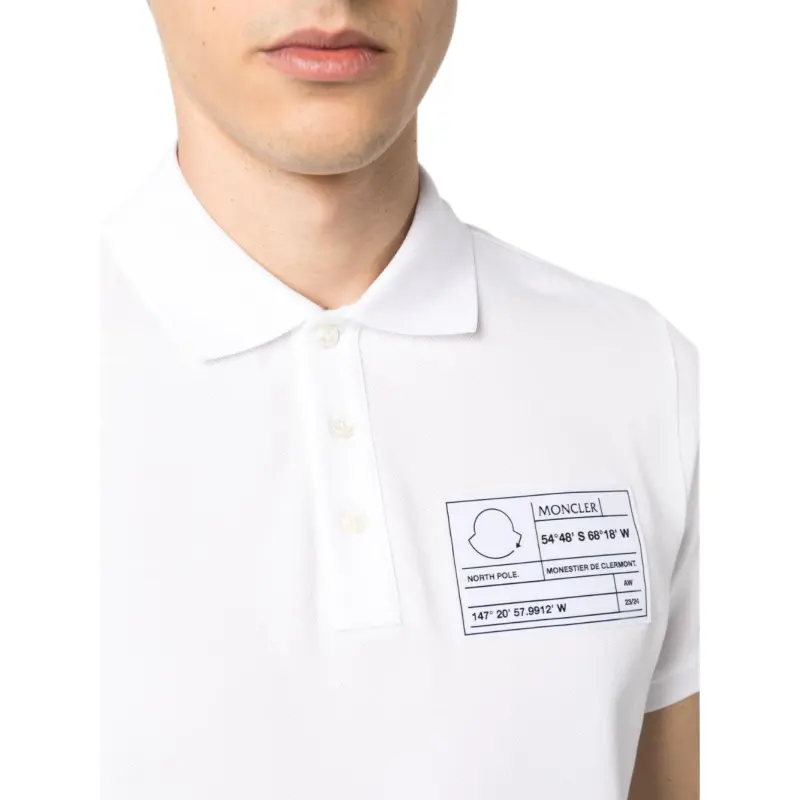 Moncler Polo Shirts Men White-4