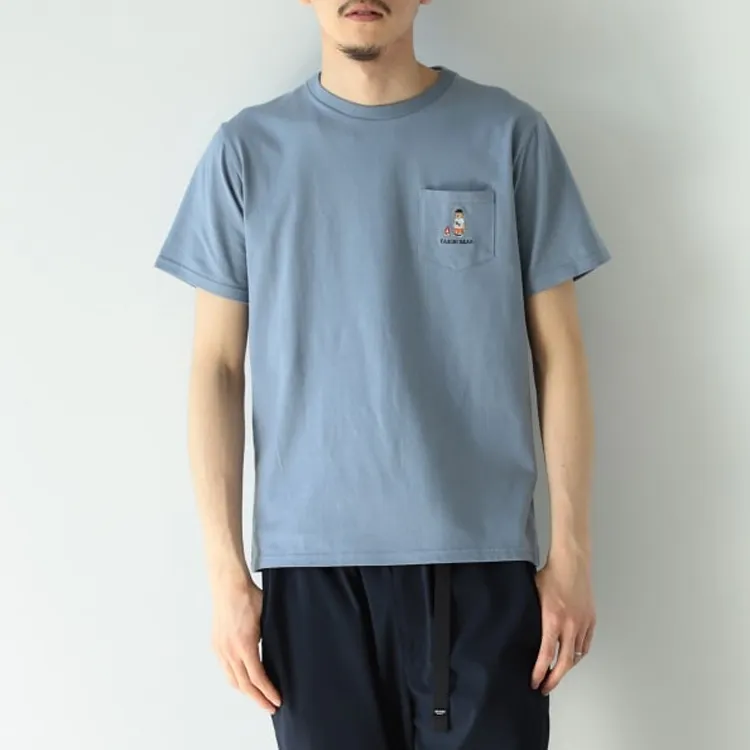 Beams T Shirts Men Chigusa Gray-4