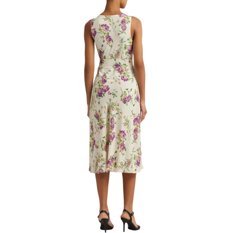 LAUREN RALPH LAUREN Sleeveless Dress Women's Cream Multicolor-3