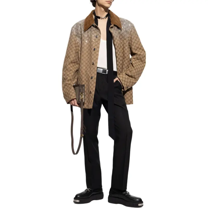 GUCCI Monogrammed Collared Jacket-1
