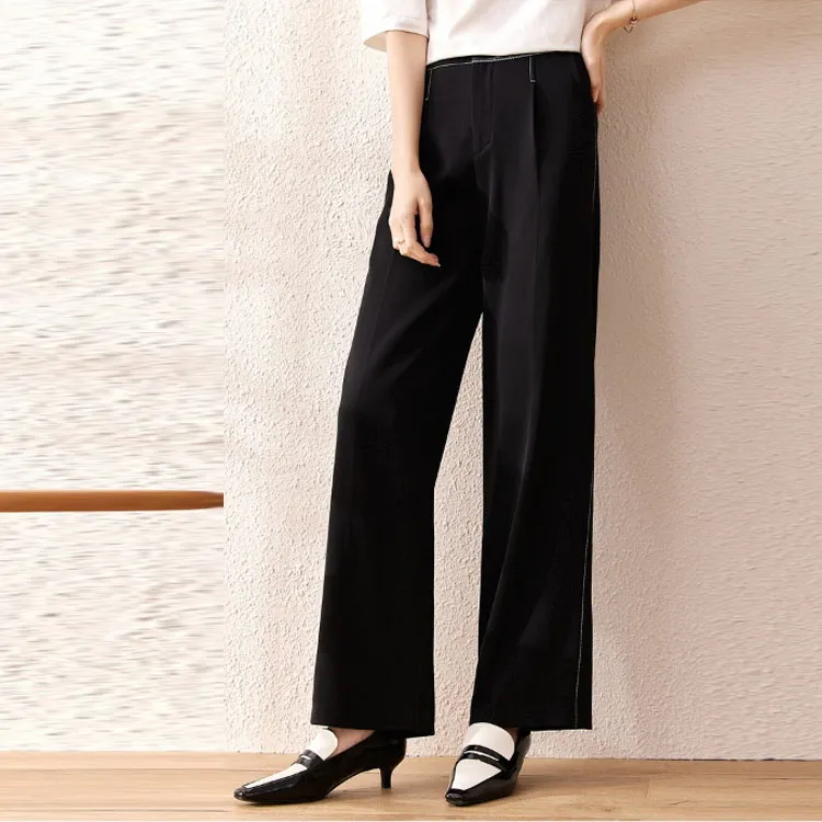 OUNIXUE Casual Pants Women's Black-2