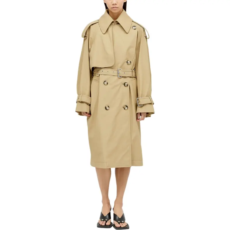SportMax Ricamo Double Breasted Belted Trench Coat-2
