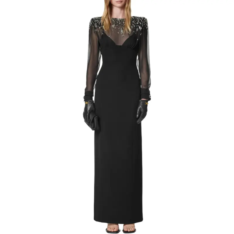 VERSACE Crystal embellished Maxi Dress-1