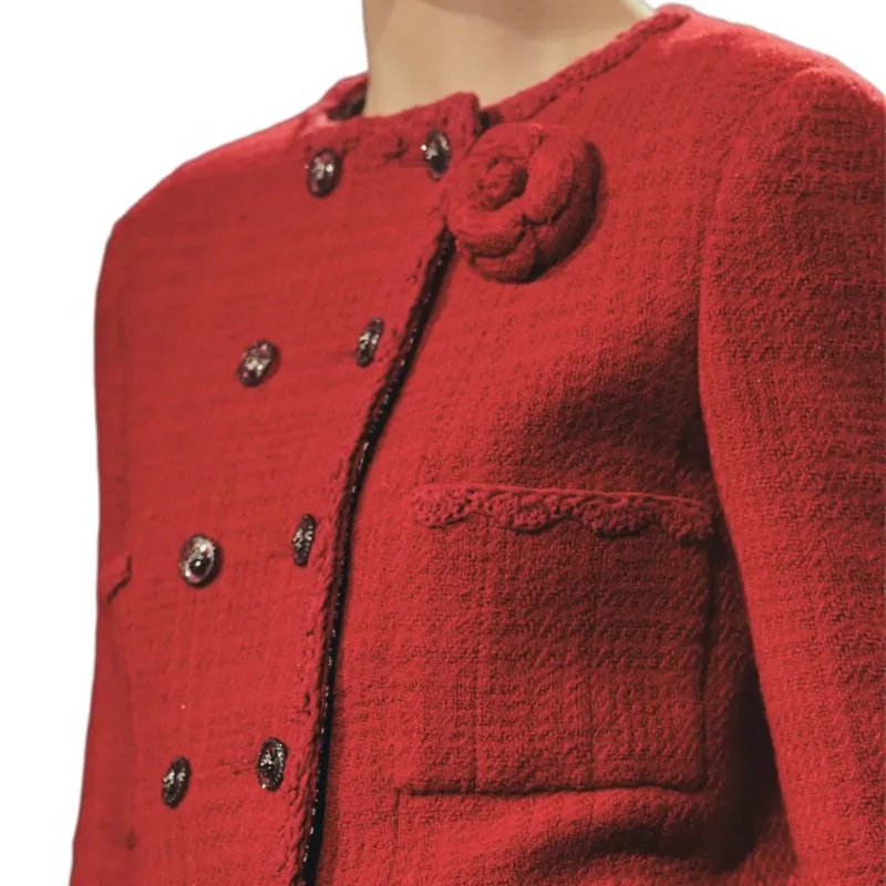 CHANEL FW24 Jackets Coats Women's Red-2