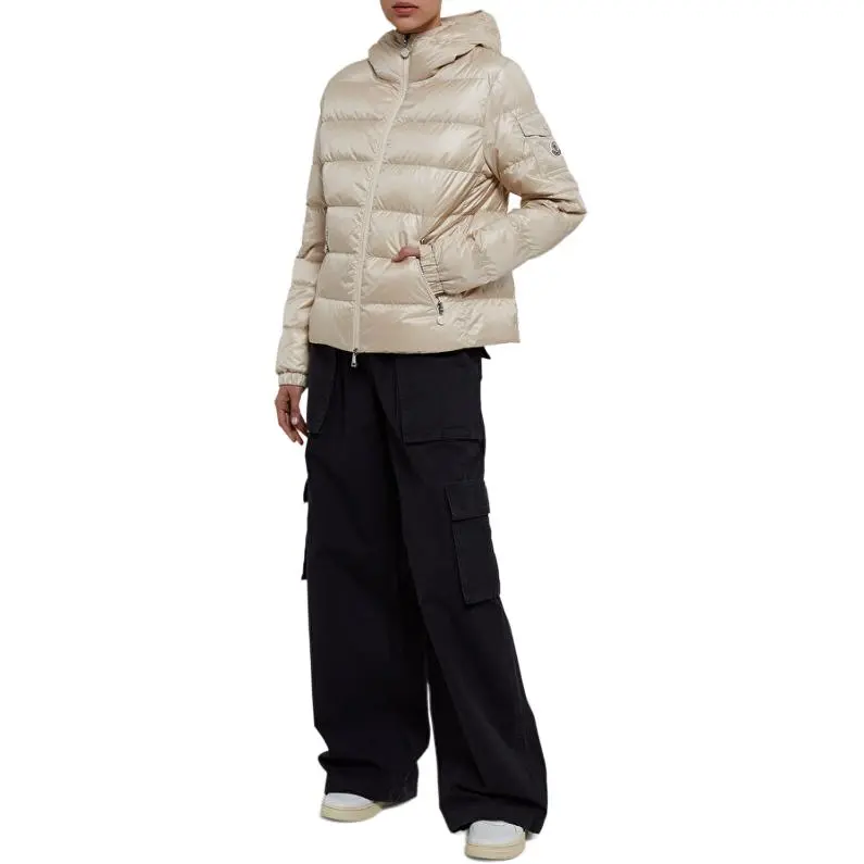 Moncler Down Jacket Women's Cream-4