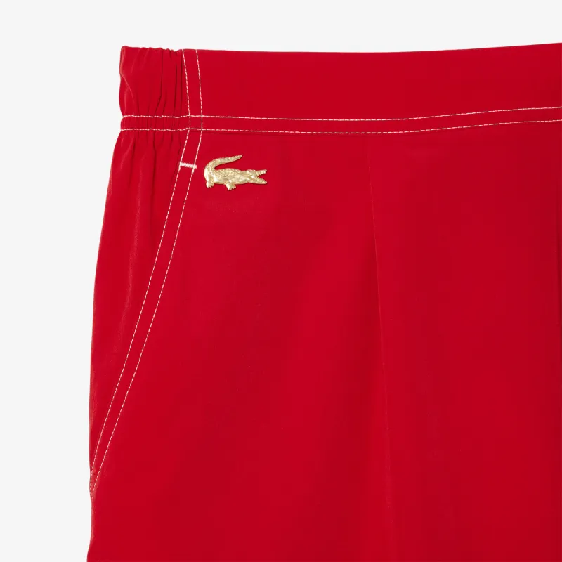LACOSTE Knitted Sports Pants Unisex Red-3