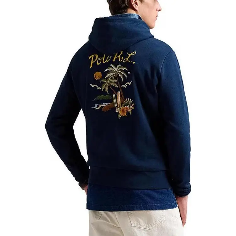 Polo Ralph Lauren Logo Embroidered Drawstring Hoodie-2