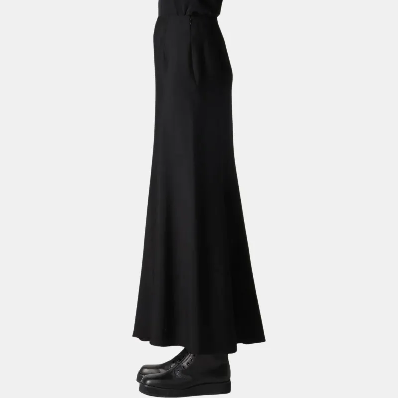 Yohji Yamamoto FW24 Casual Long Skirts Women's Black-5
