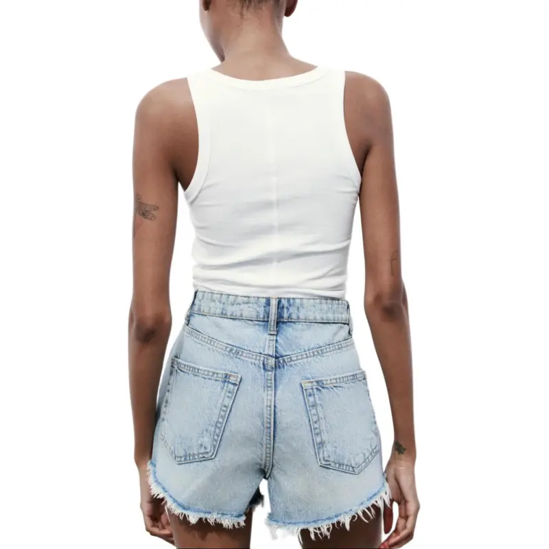 ZARA Trf Denim Shorts Women's-3