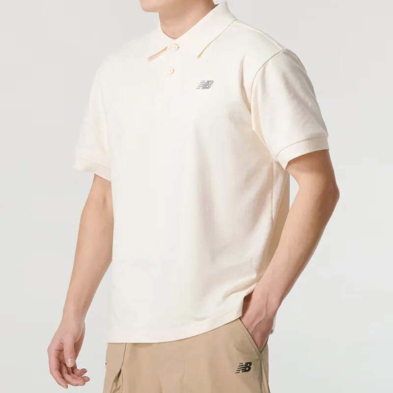 New Balance Polo Shirt Men's Ecru-2