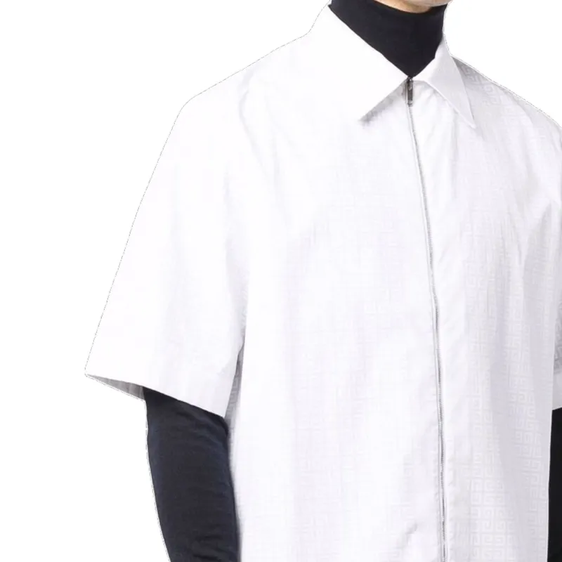 Givenchy Zip-up Cotton Shirt-4