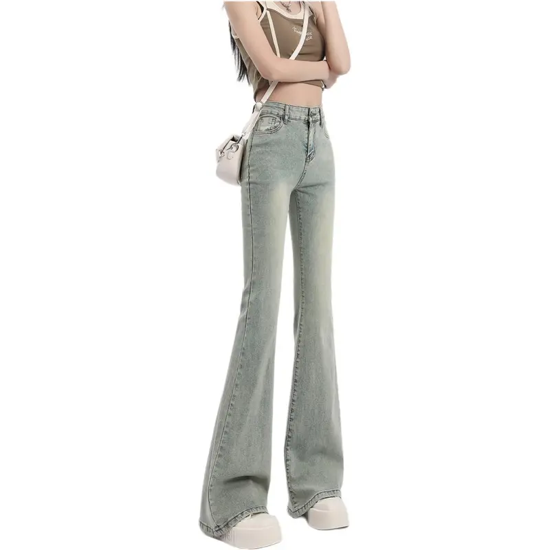 YINLEI Jeans Women's Yellow-6