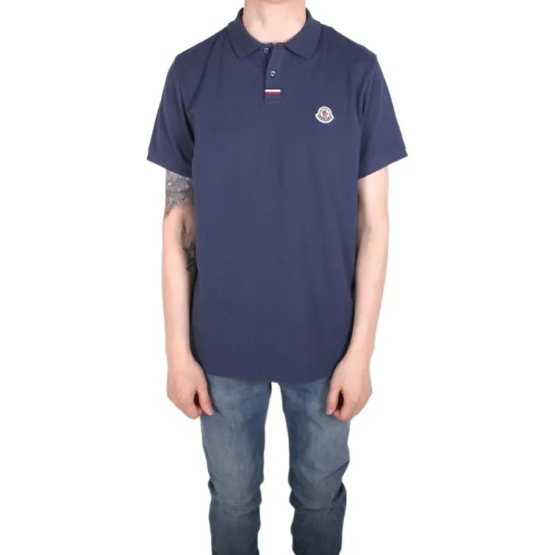 Moncler Polo Shirt Men's Blue Gray-4