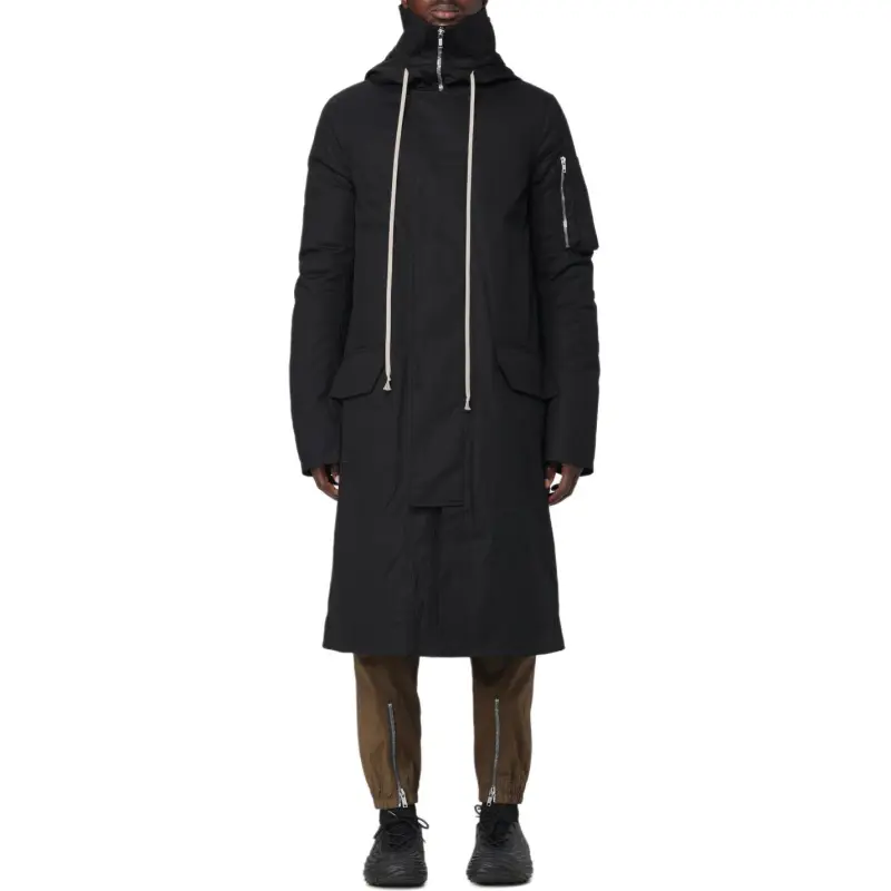 RICK OWENS Drawstring Hooded Coat-2