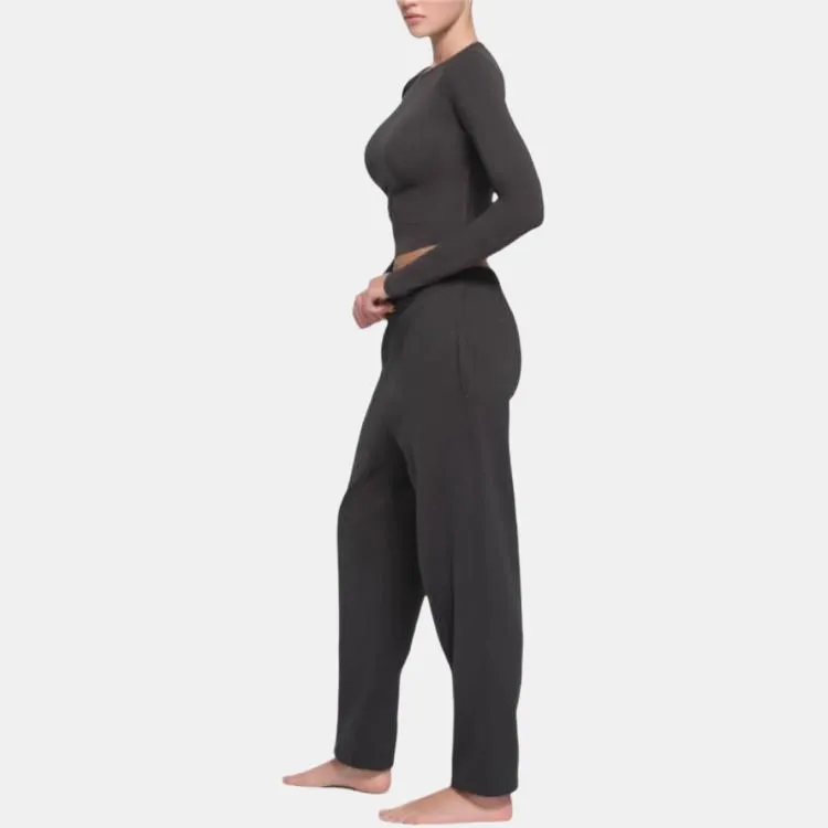 SKIMS T Shirt Women's Gray Black/ASH-2