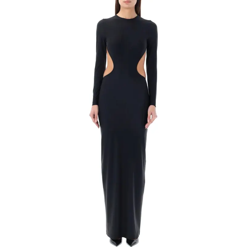 Balenciaga Women's Cut Out Maxi Dress Black-2