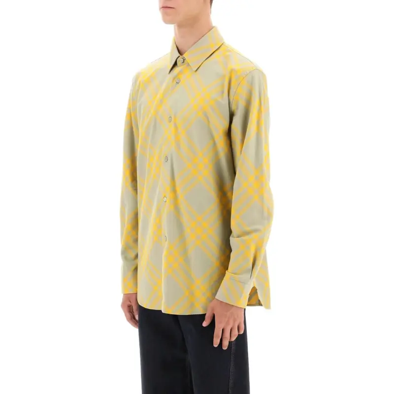 Burberry Check Printed Long Sleeved Shirt-3