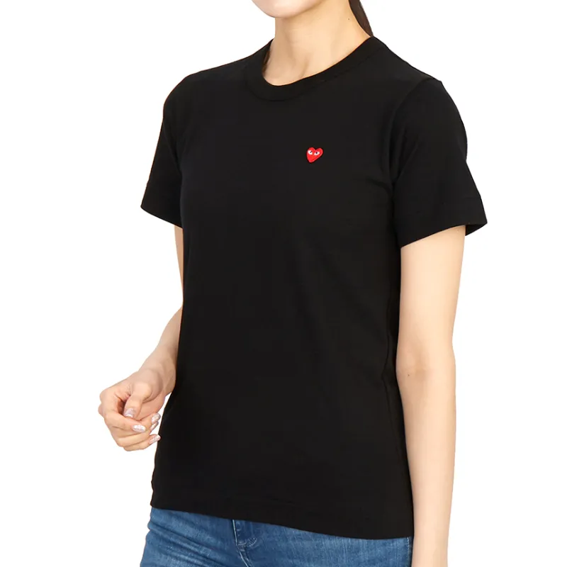 CDG Play Regular T Shirt Women's Black-3