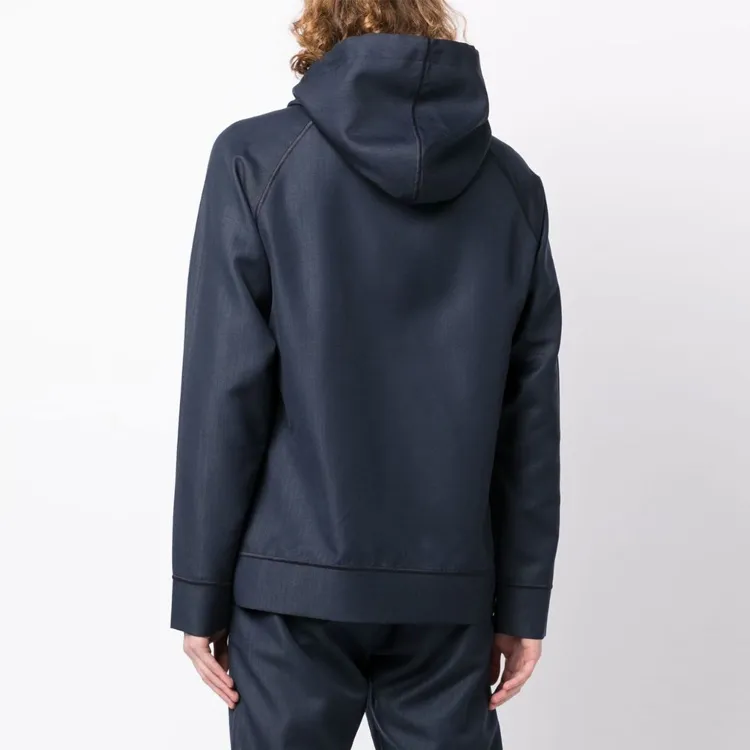 EMPORIO ARMANI Textured finish Drawstring Hoodie-2