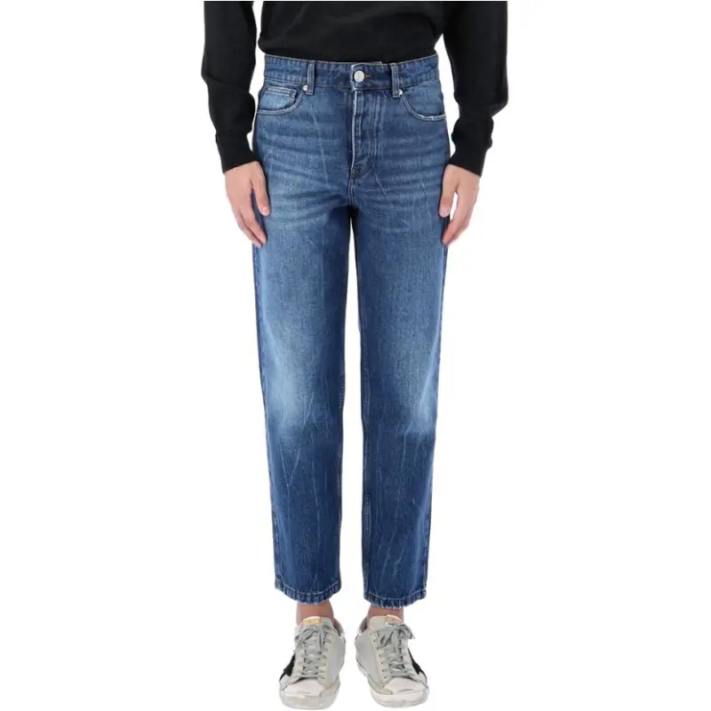 Ami Paris Logo Patch Straight Leg Jeans-3