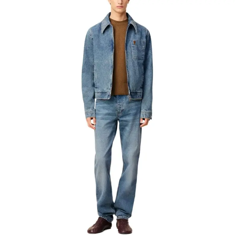 AMIPARIS Paris Logo Patch Classic Fit Jeans-4