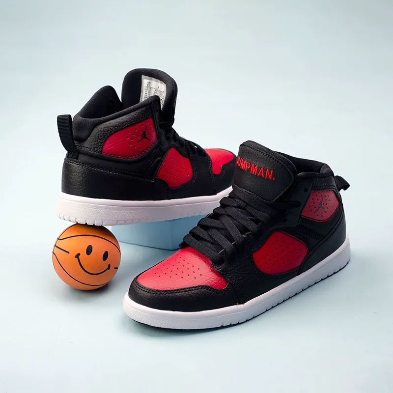 Jordan Access Mid Top Skateboard Shoes Black Red Infant And Toddler-2
