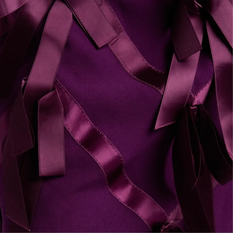 PRADA Bow Embellished Crewneck Dress-4