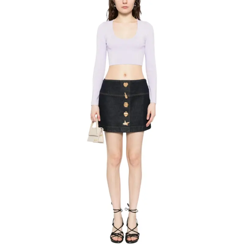 Zimmermann Crush Denim Mini Skirt-1