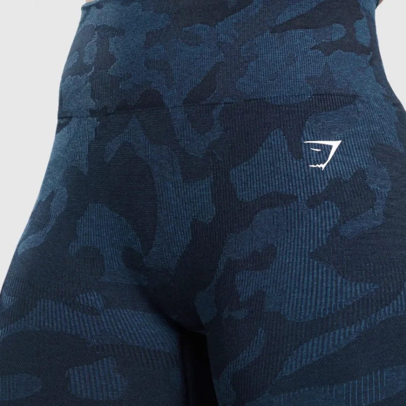 GYMSHARK Sports Shorts Women's Midnight Blue/Gray Blue-3