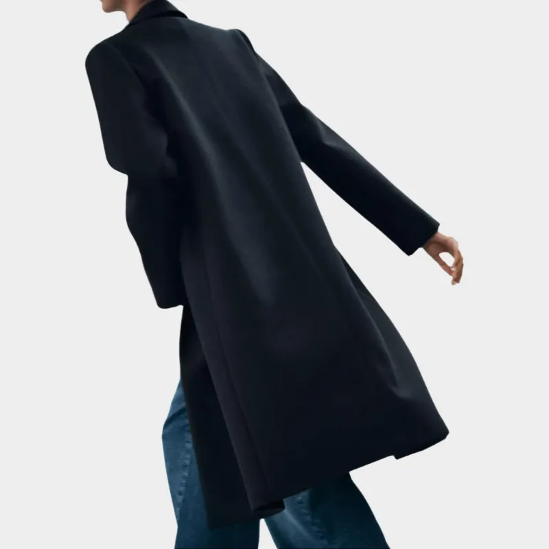 ZARA Coats Women's Black-2